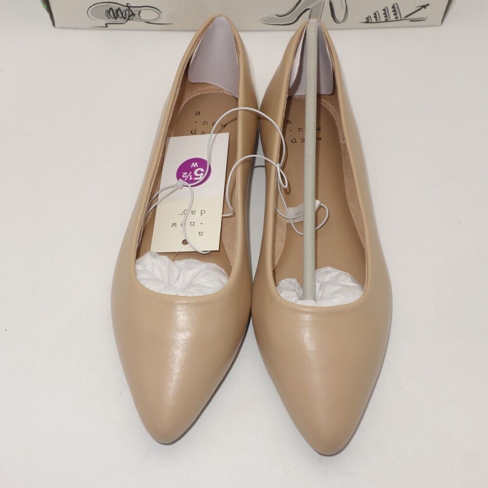 NEW A New Day Corinna Flats Slip On Shoes Memory Foam Birch Tan Women's 9.5 - Picture 3 of 9